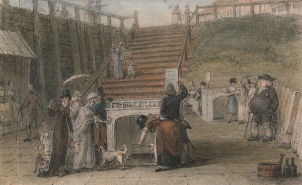 Figures taking the Waters at the Spa at Scarborough