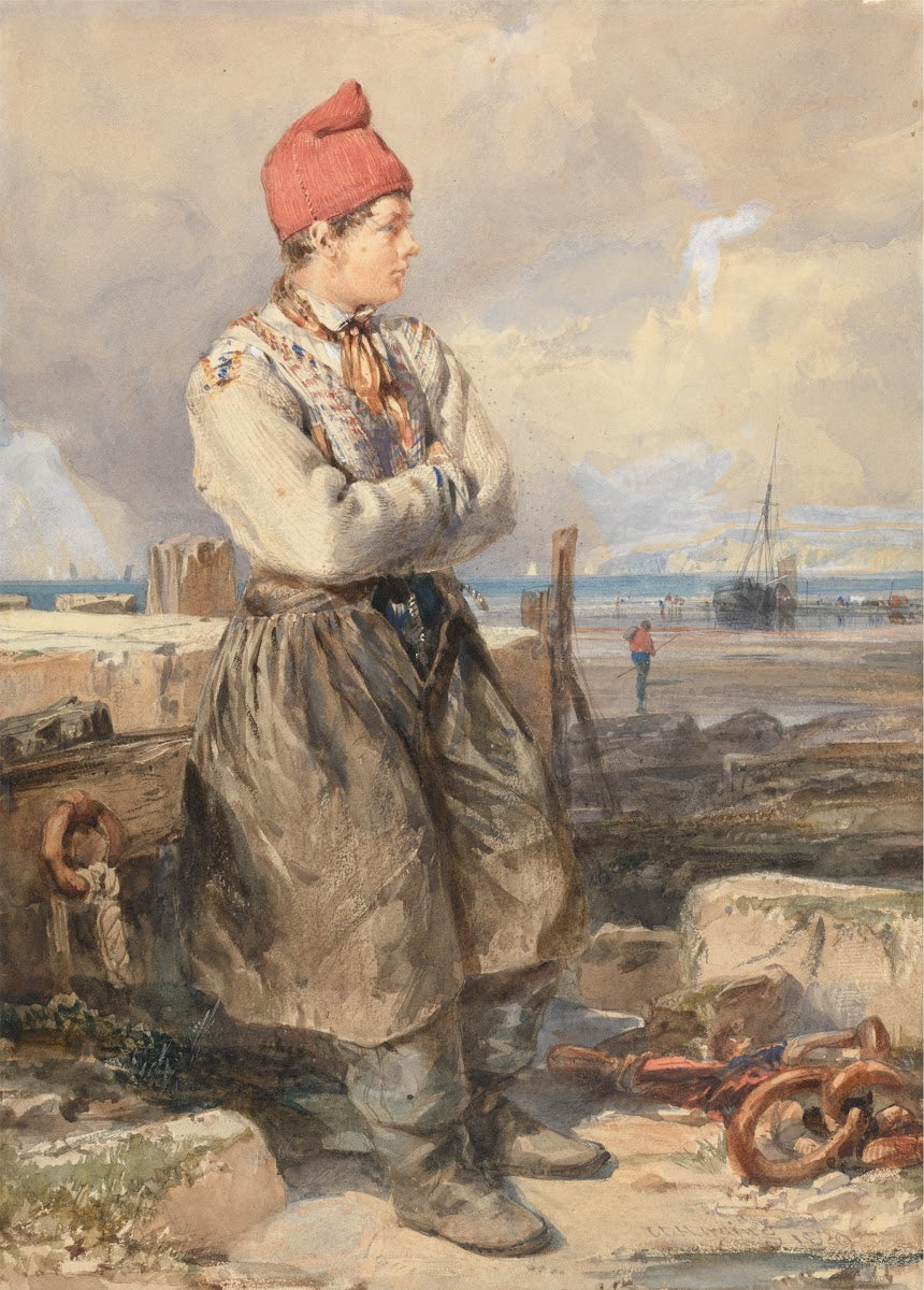 French Coast Scene with Fisherboy 1829