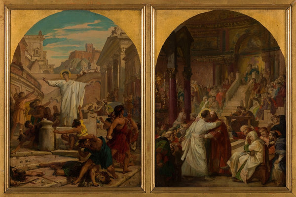 Saint Augustin au concile de Carthage réconcilie les catholiques et les donatist