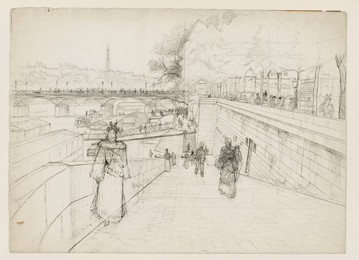 La berge de la Seine au pont des Arts