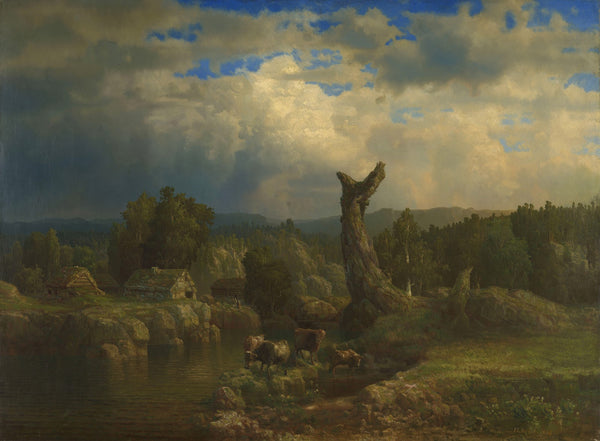 Summer Landscape Thunder looms 1856