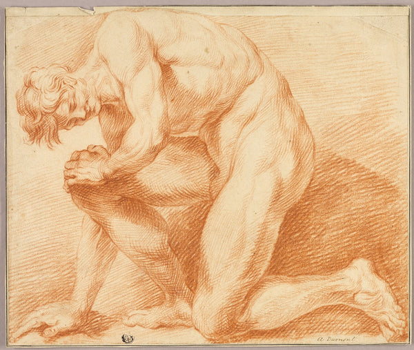Kneeling Academic Male Nude