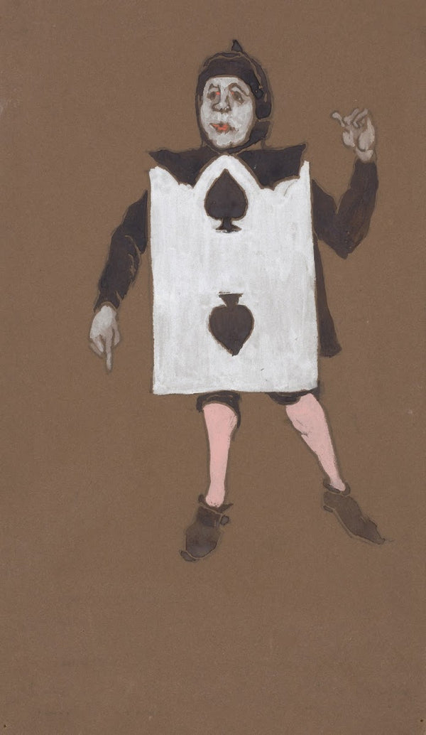 Two of Spades costume design for Alice in Wonderland 1915
