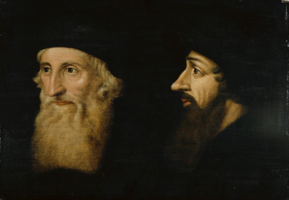 Double Portrait of John Wyclif and Johannes Oekolampad 1600