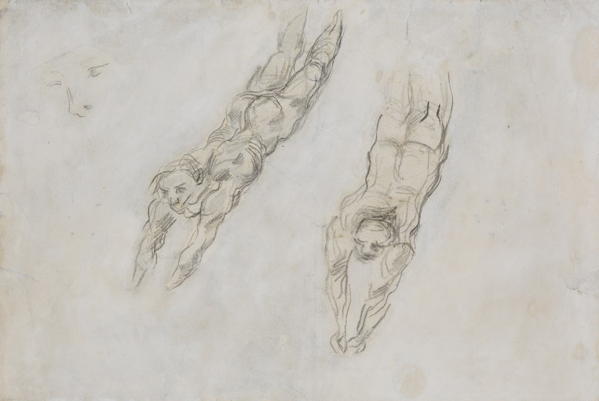Study of Nudes Diving circa 1863 1866