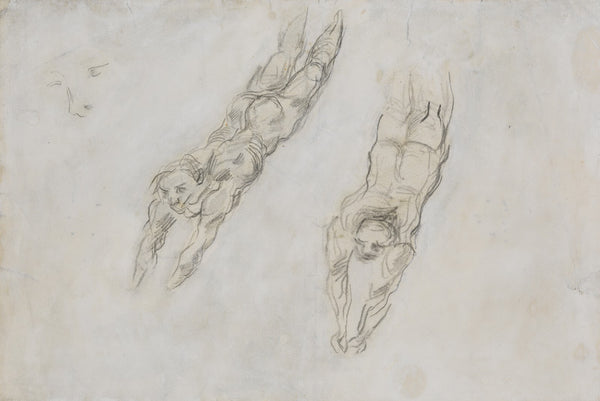 Study of Nudes Diving circa 1863 1866