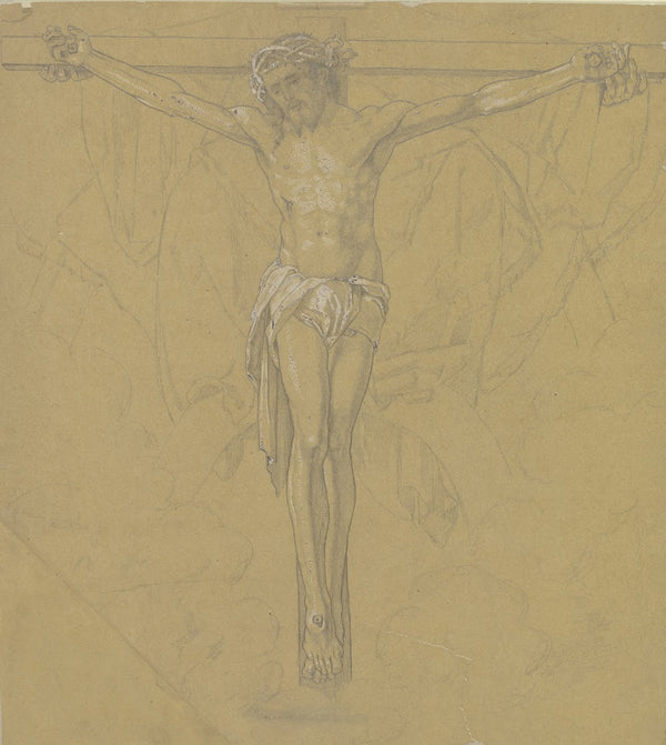 Christus am Kreuz Fragment einer Dreifaltigkeitsdarstellung