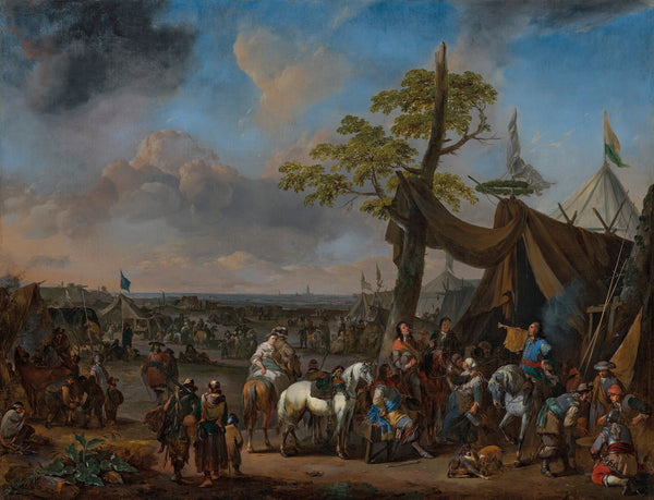 A military encampment traditionally identified as the Siege of Antwerp 1661