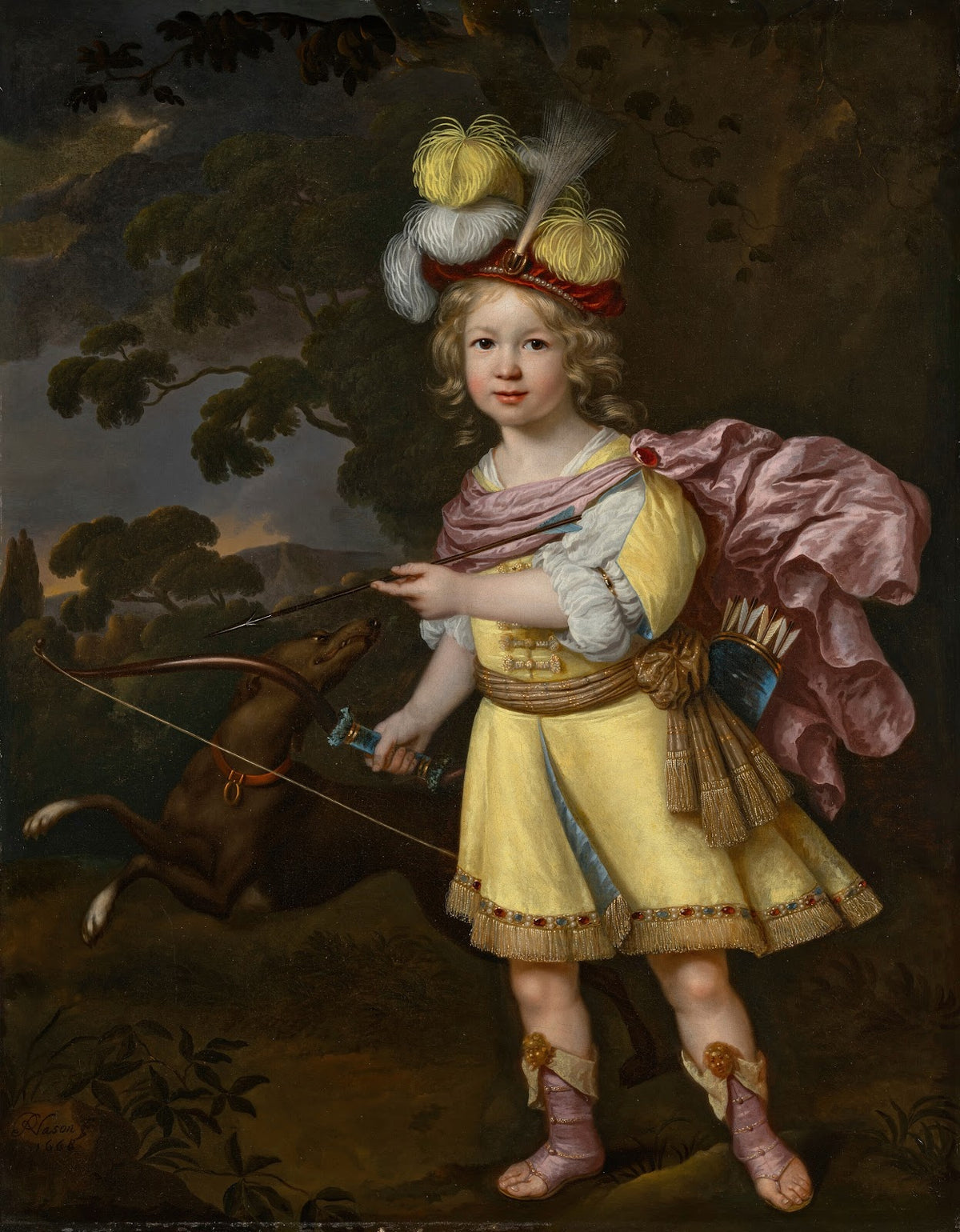 Portrait of a young boy dressed as a hunter 1666