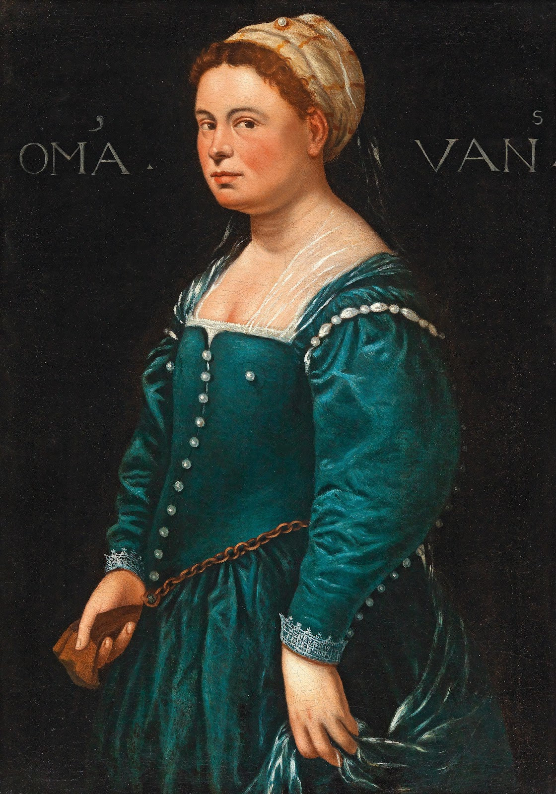 Portrait Of A Lady In A Green Dress
