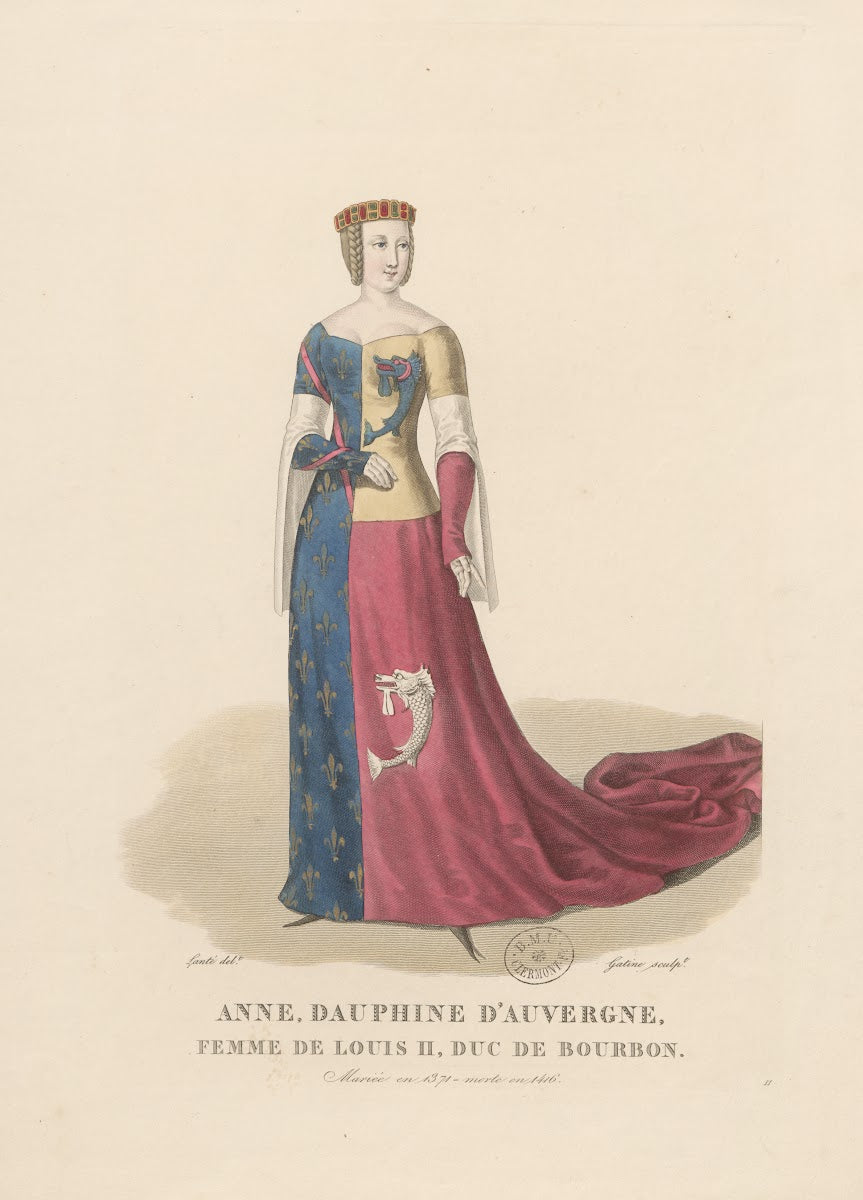 Anne Dauphine dAuvergne femme de Louis II duc de Bourbon 1827