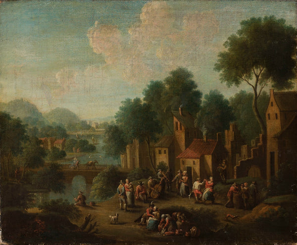 Landscape with peasants at play