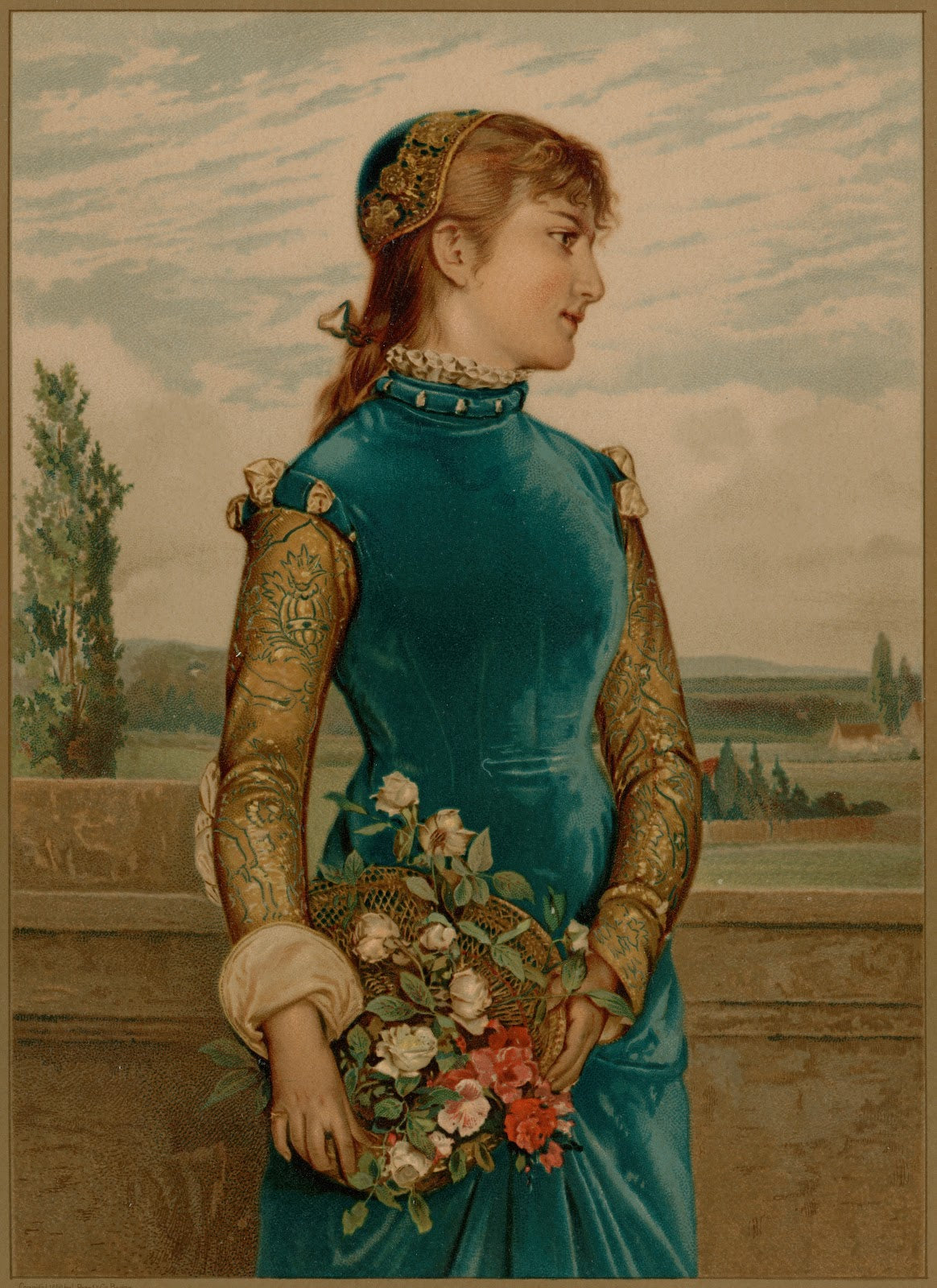 Girl holding flowers 18611897