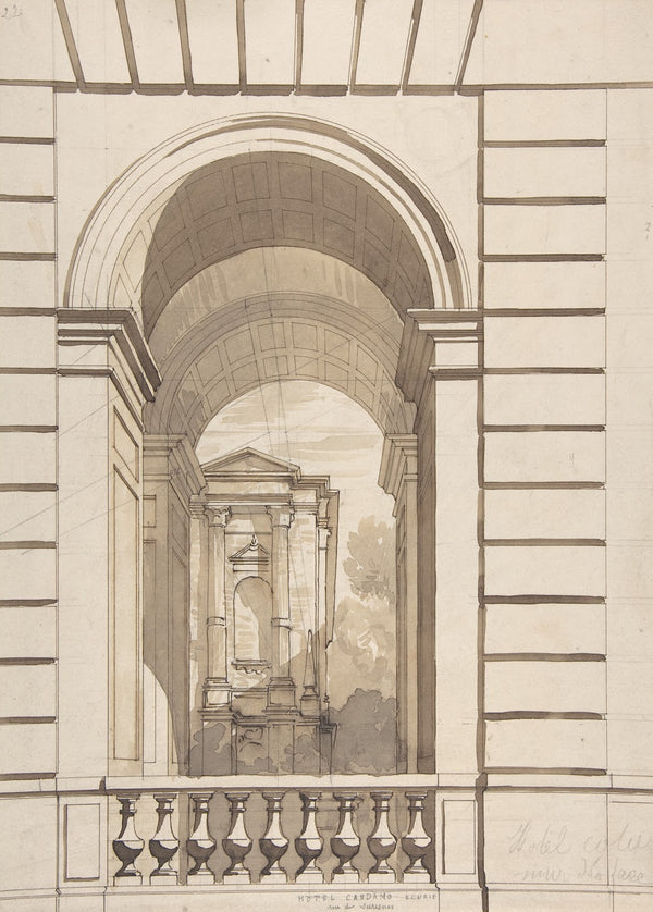 Design for Stable Arches Hôtel Candamo ca 1873