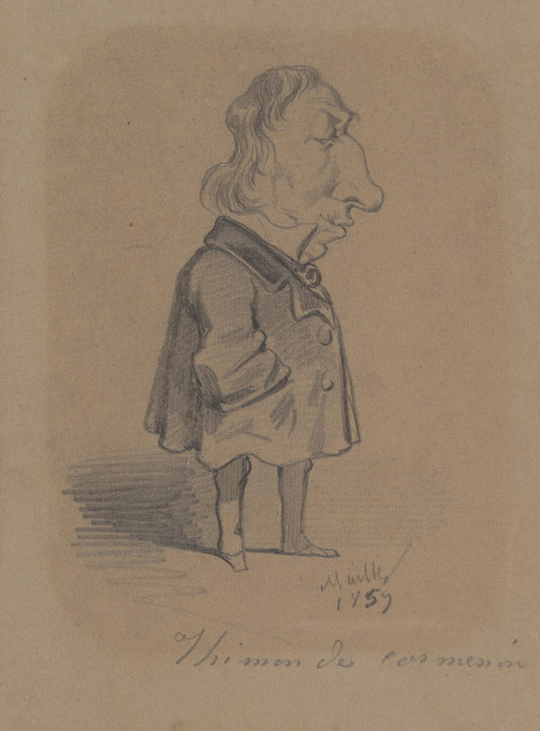 Caricature of Louis Marie de la Haye Vicomte de Cormenin alias Timon 1859