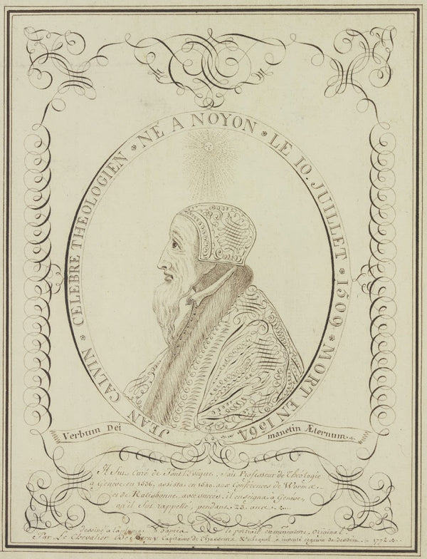 Portrait of Jean Calvin 1772