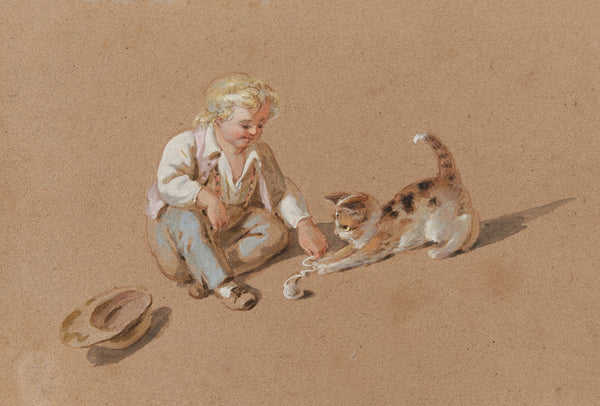 Knabe und Katze 1827