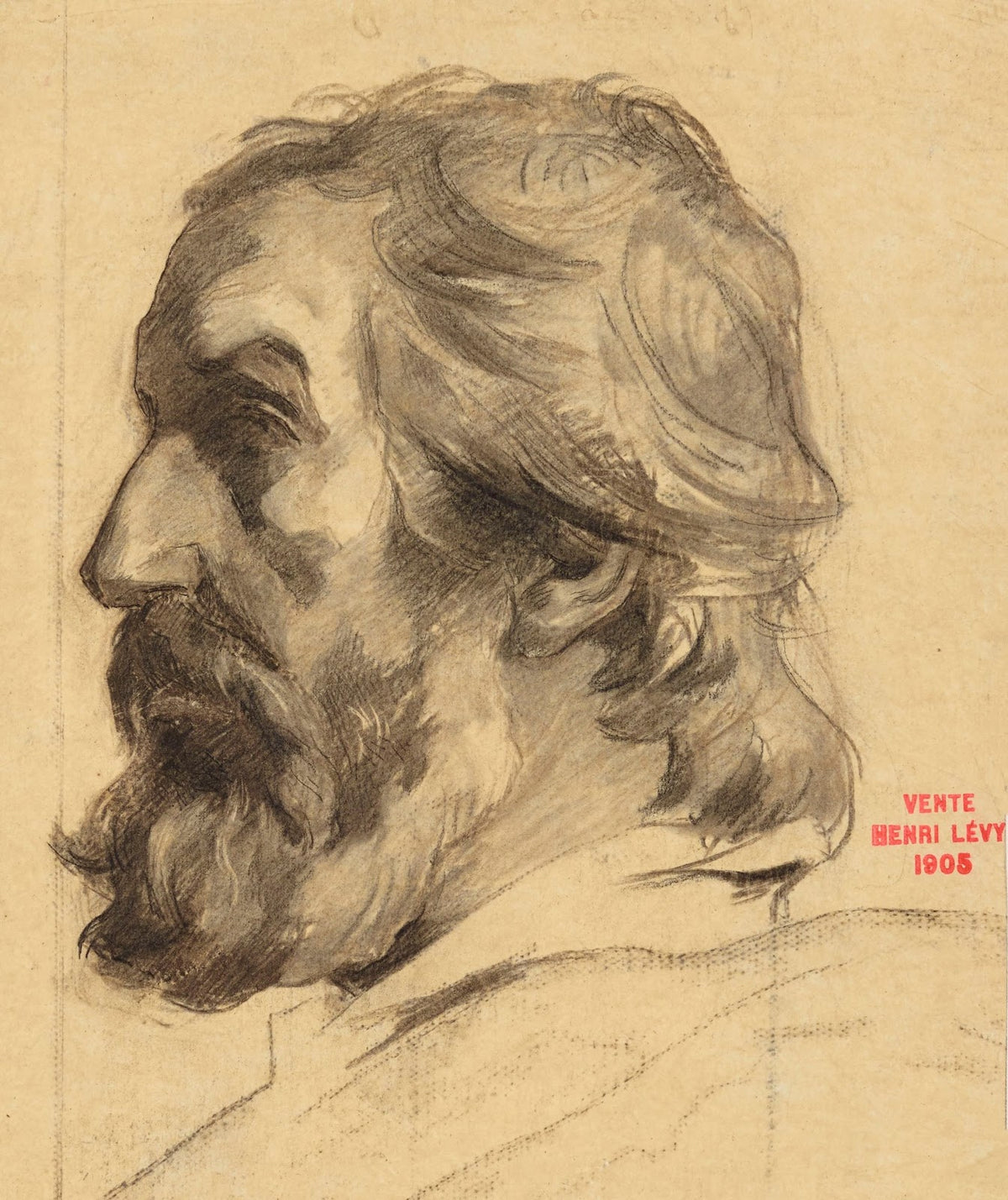 Etude de tête dhomme de profil