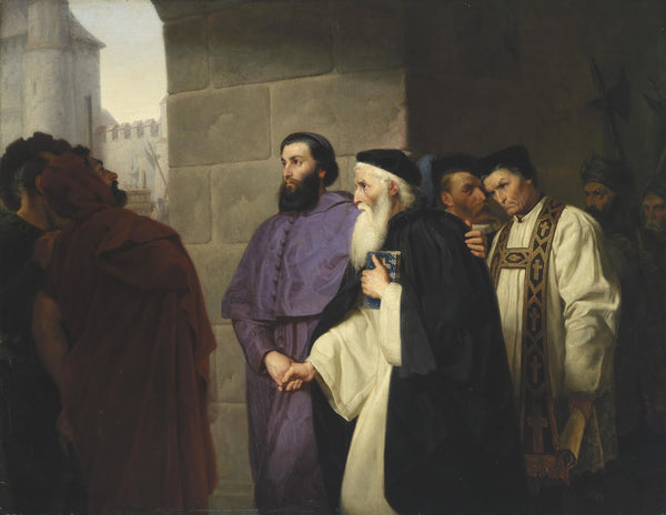 Hugh Latimer und Nicholas Ridley auf ihrem Gang zum Scheiterhaufen