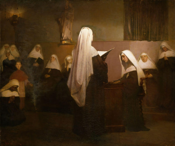 Christmas Night Mass celebrated in a French Nunnery 1889