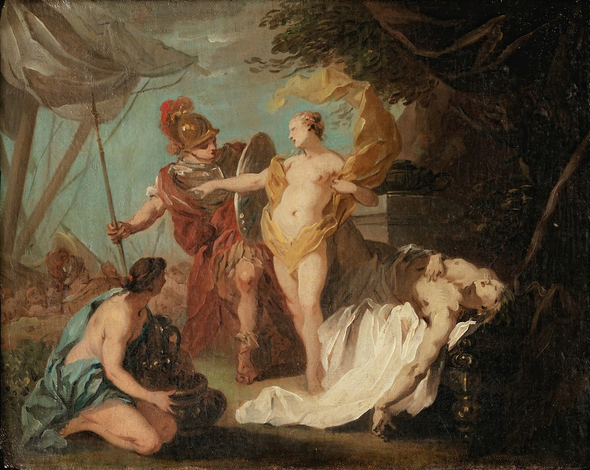 Sketch for Achilles leaving to avenge the death of Patroclus