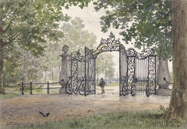 Het monumentale hek van Vreedenhoff te Nieuwersluis aan de Vecht 1886