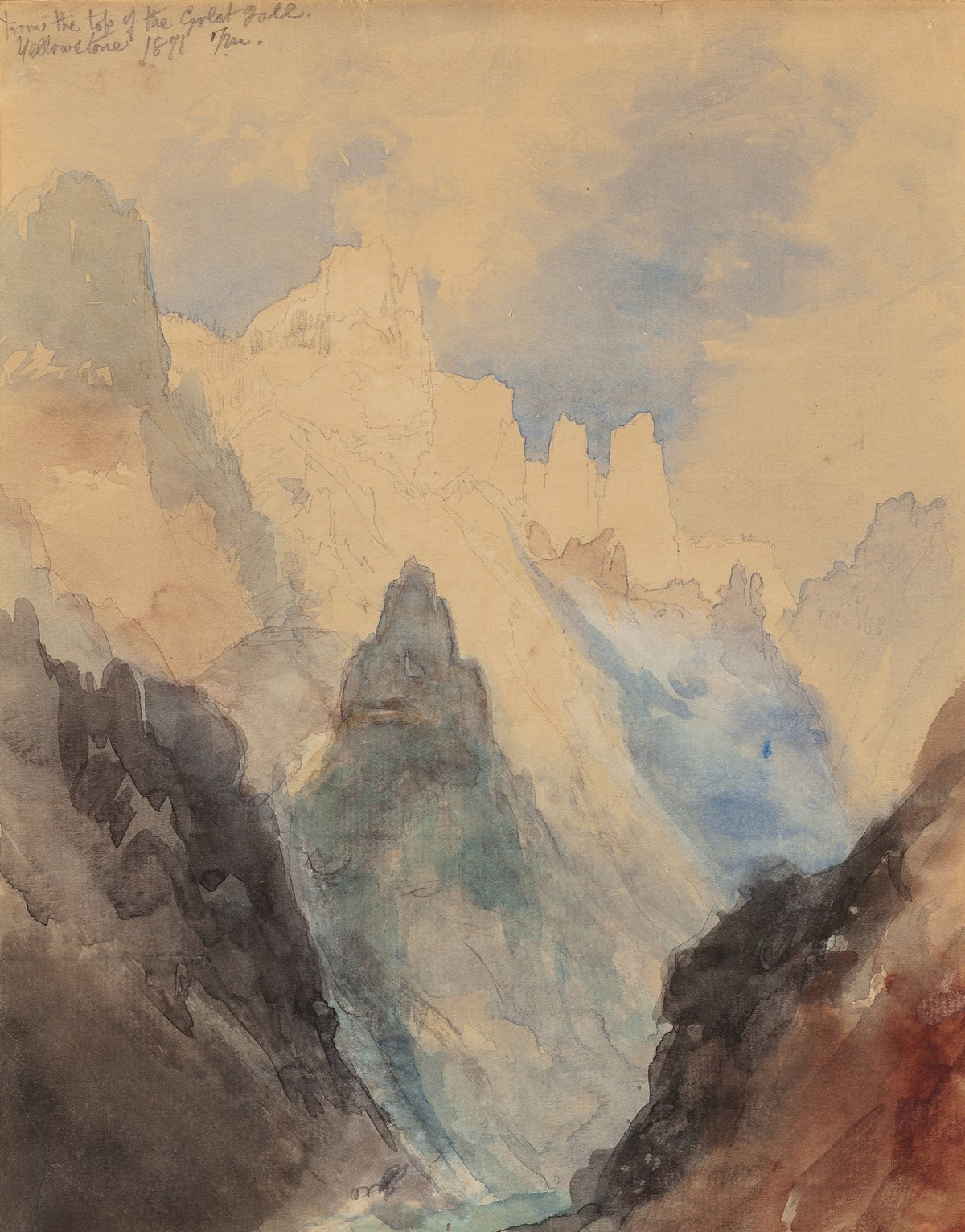 From the Top of Great Fall Yellowstone 1871