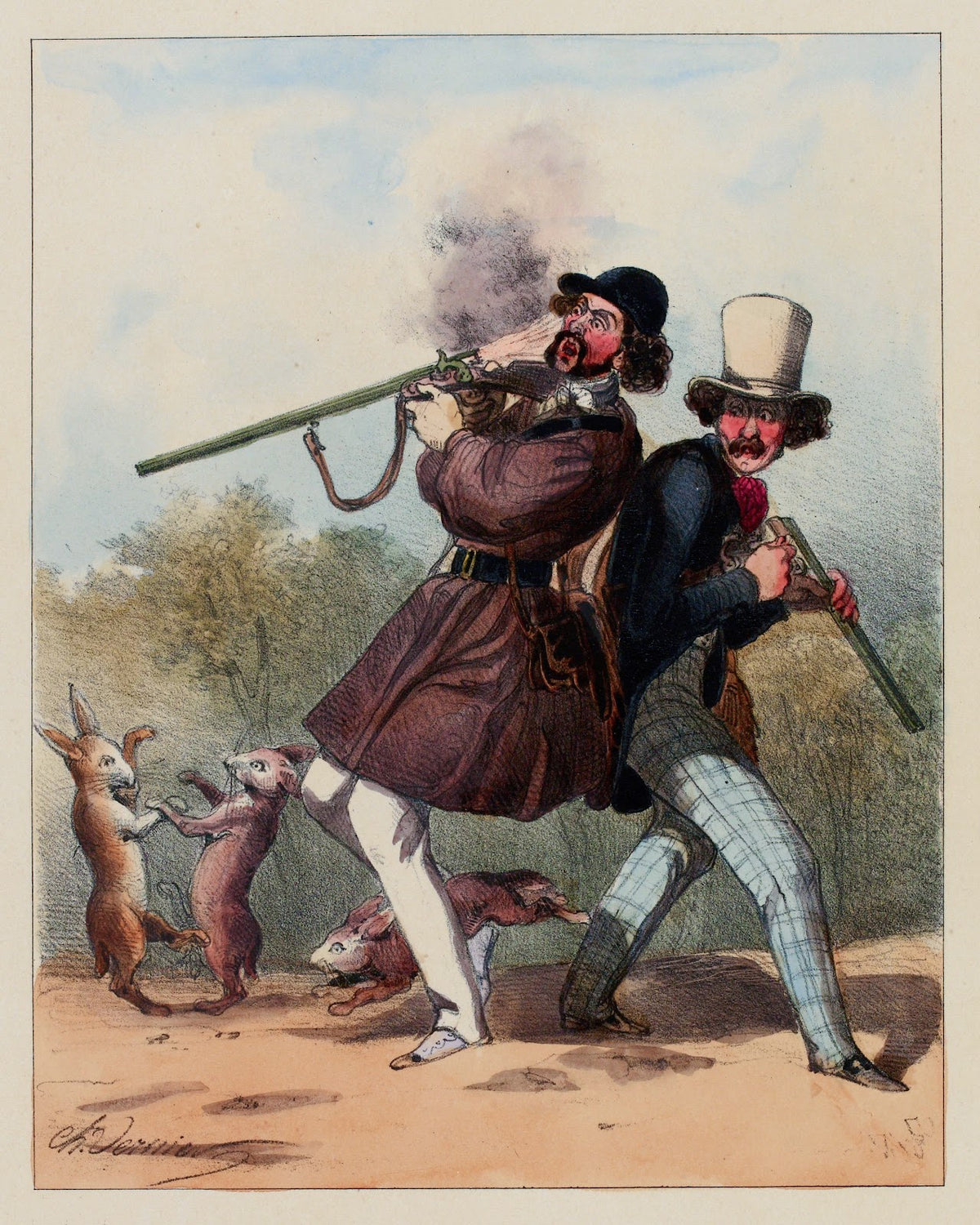 Admirable découverte de 1840 Un fusil se chargeant 1840