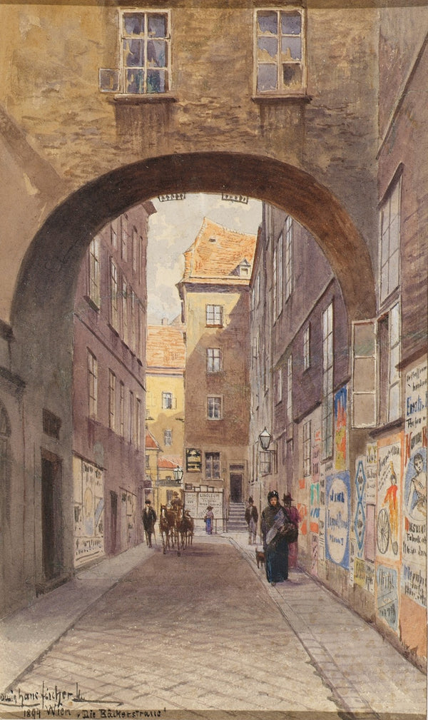 Die Bäckerstraße in Wien 1894
