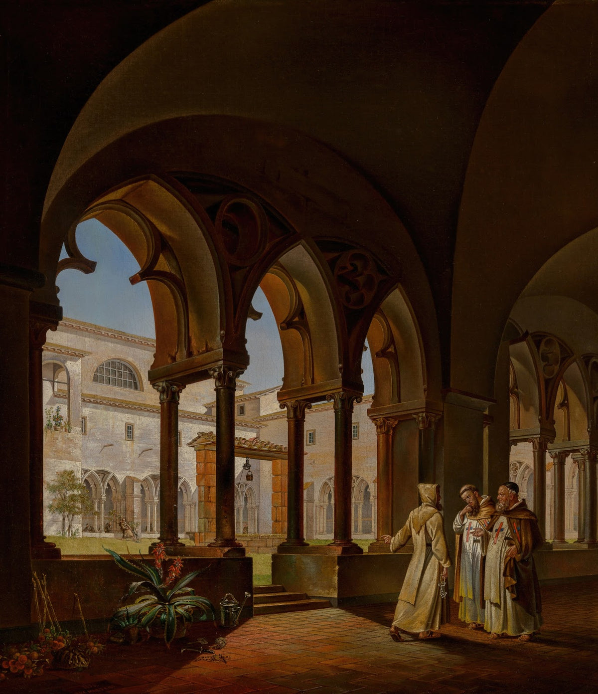 The cloister of Santa Maria del Paradiso Viterbo 1850