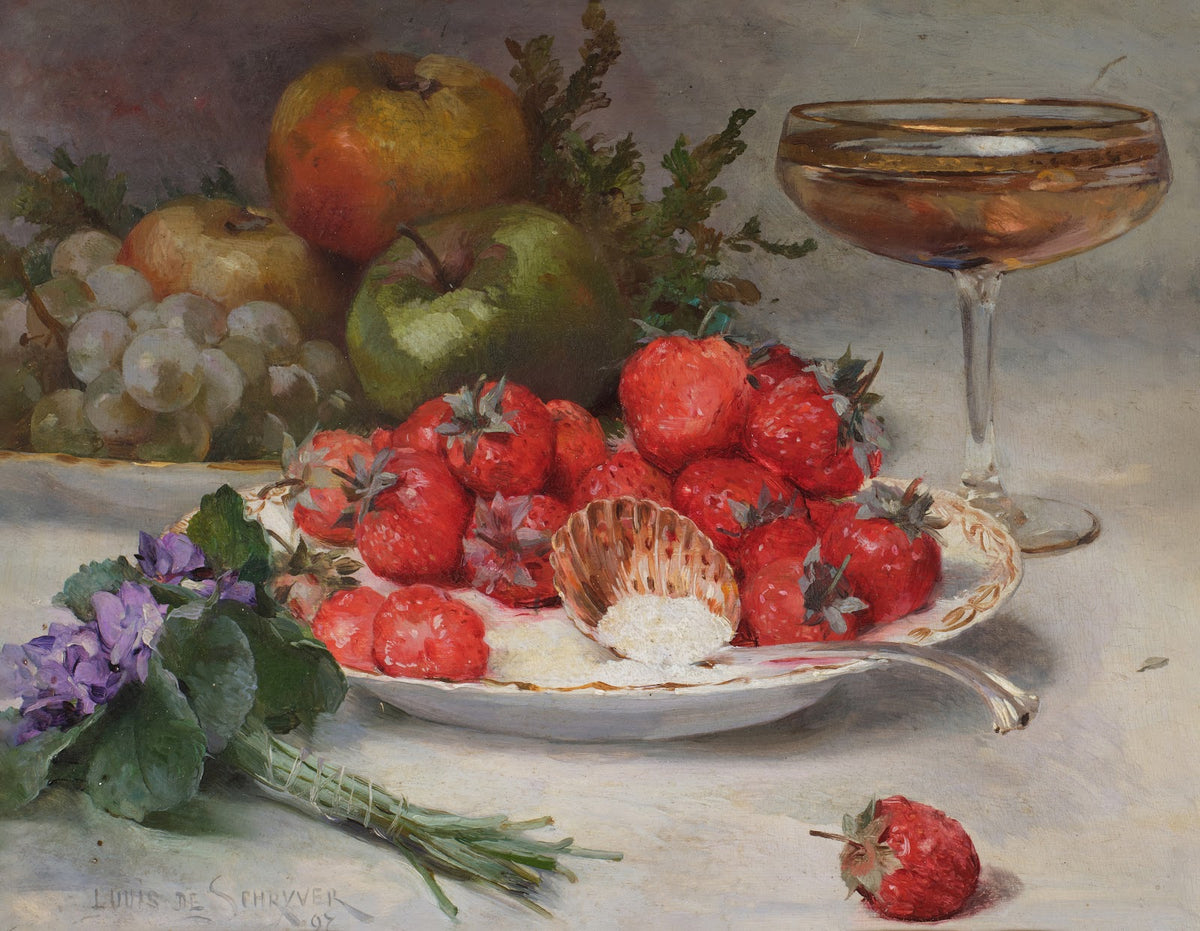 Still Life with Strawberries and Flowers 1907
