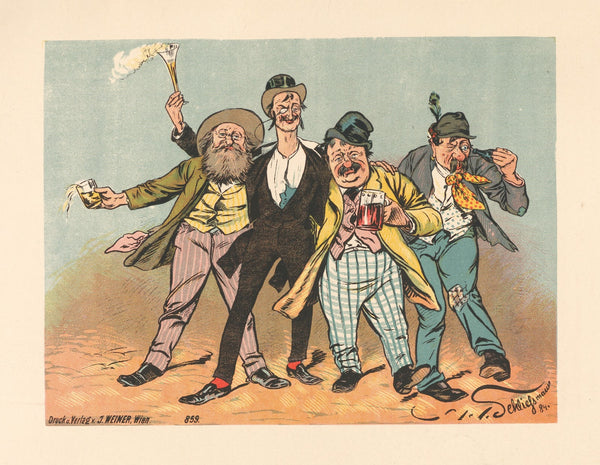 Trinker quartett Lumpenball 1884