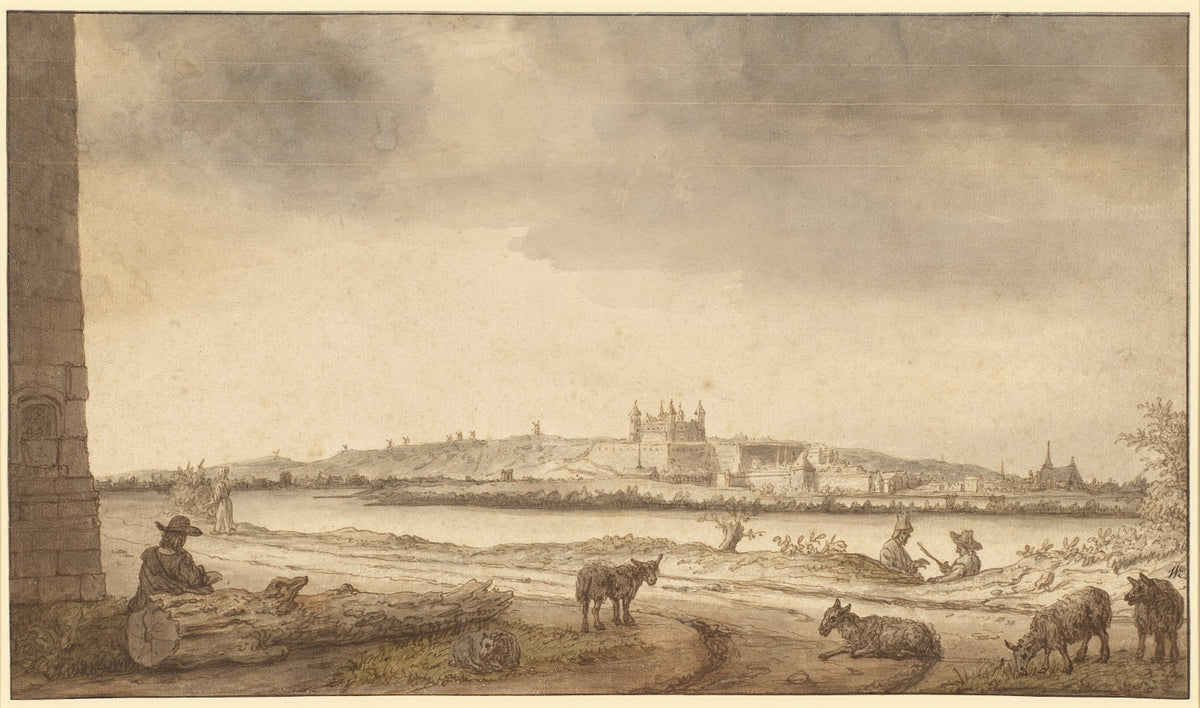 The Town and Castle of Saumur from across the Loire 1670