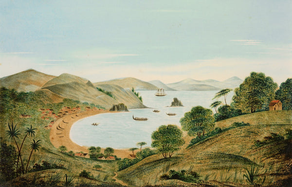 Kororareka Beach Bay of Islands New Zealand circa 1856