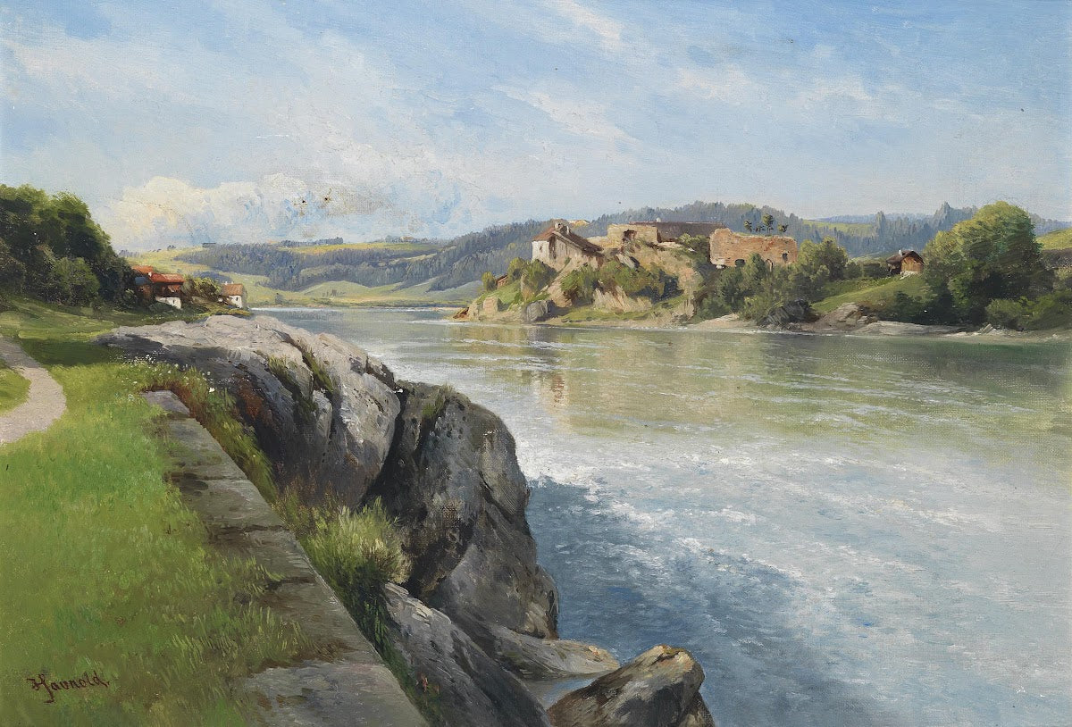 Burgruine am Flußufer