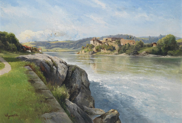 Burgruine am Flußufer