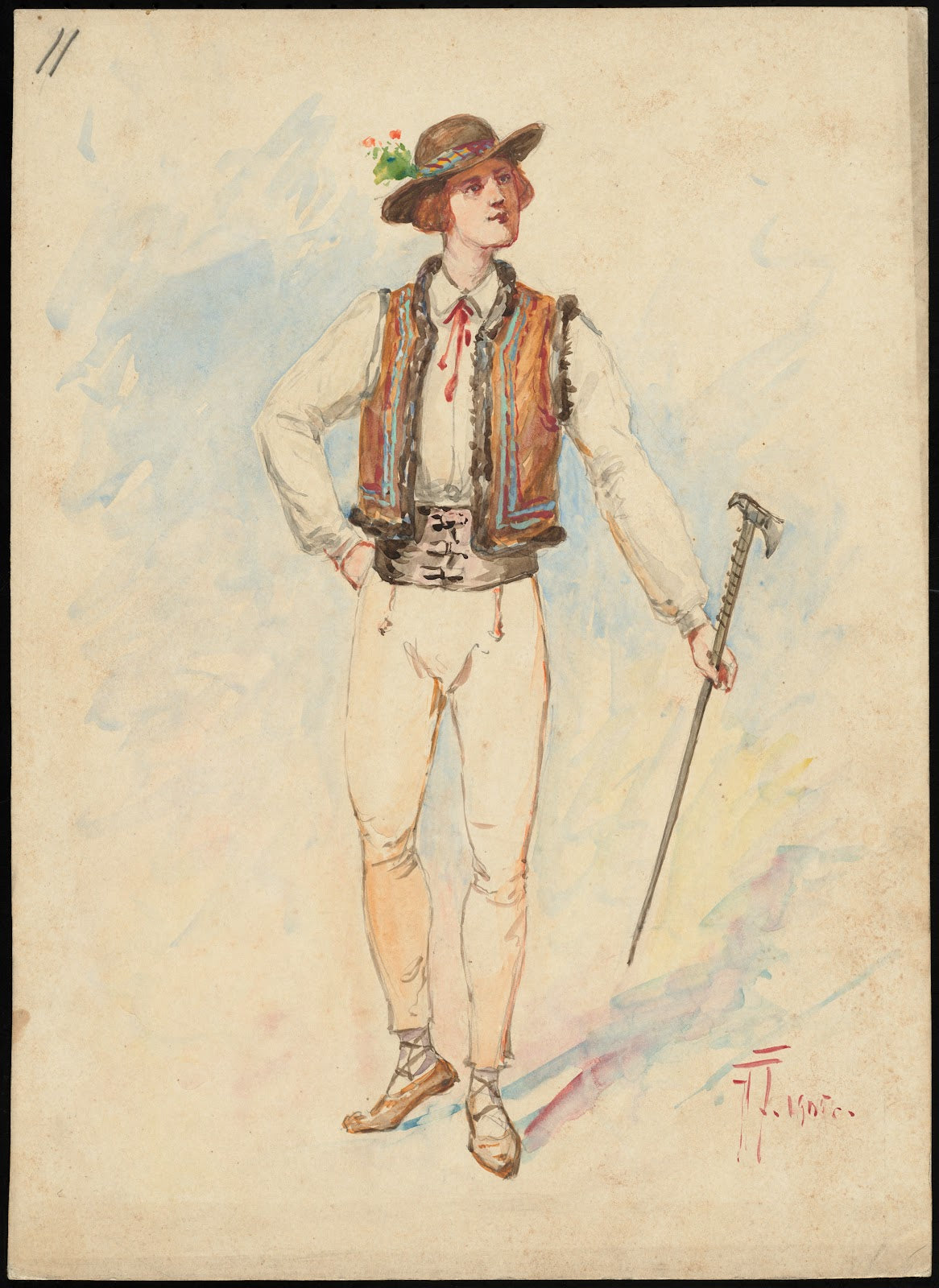 Unidentified Italian opera costume design plate 11 1905