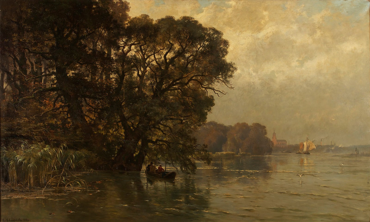 Die Schelde bei Wettern Belgien 1880