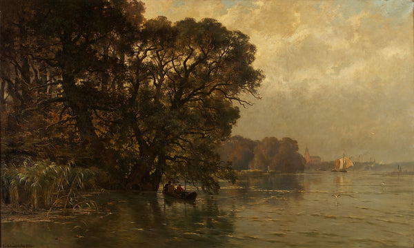 Die Schelde bei Wettern Belgien 1880
