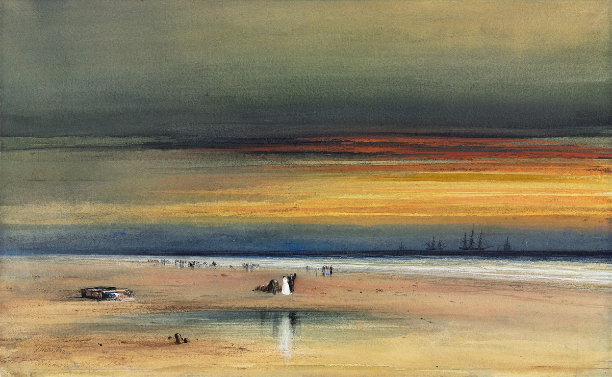 Beach Scene at Sunset c 1865 1870
