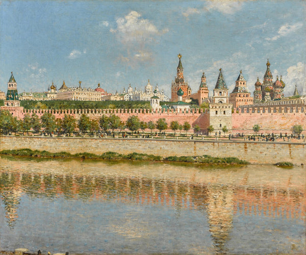 The Moscow Cathedrals and river Moskva in the spring