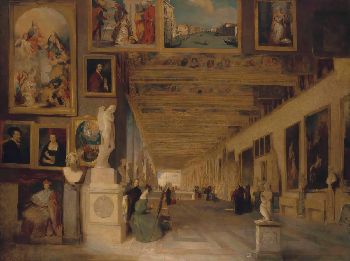 The Long Gallery of the Uffizi Florence 1834