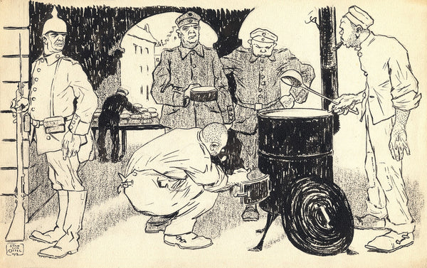 Keuken op de Grote Markt van Brussel 1914