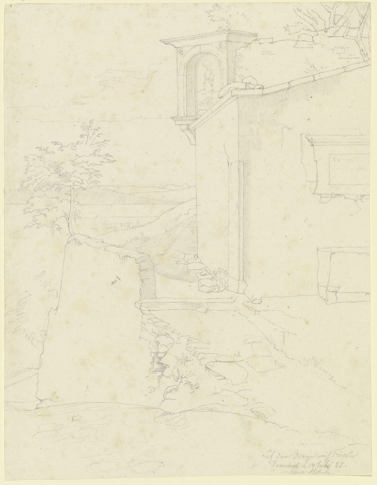 Bildstock auf dem Weg nach Fiesole 1825
