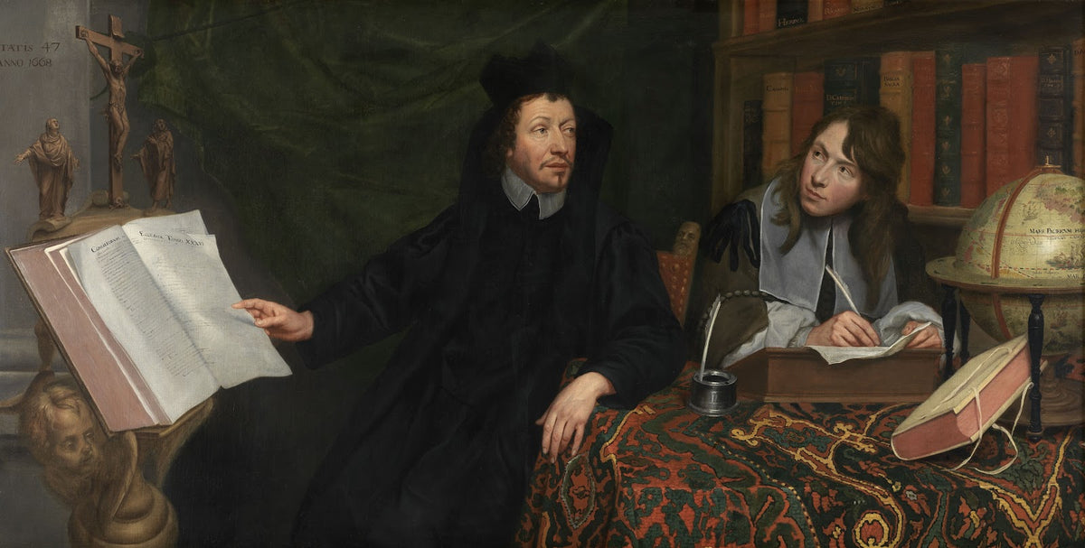 Portrait of a Theologue and his Secretary 1668