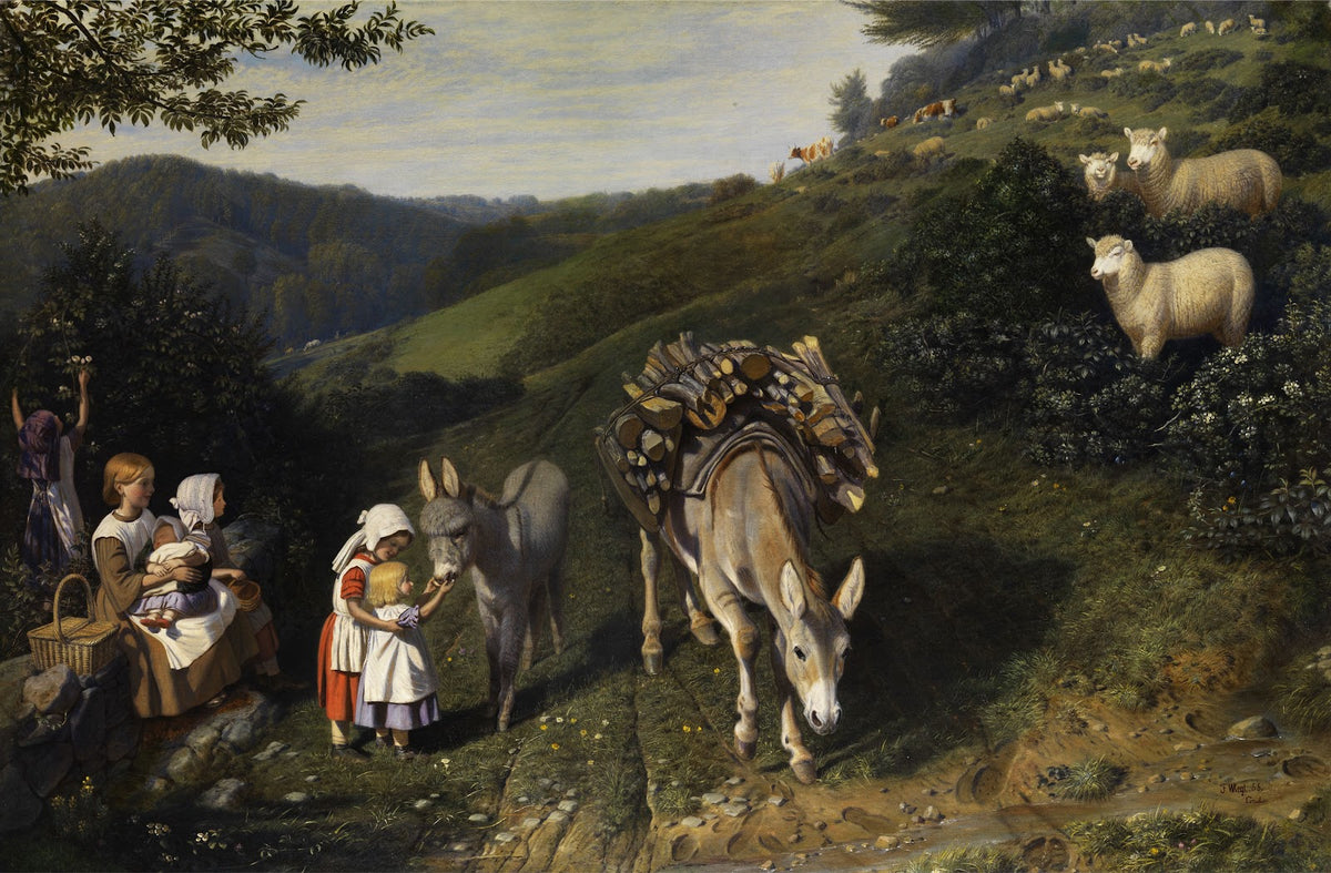 Family in idyllic countryside 1856