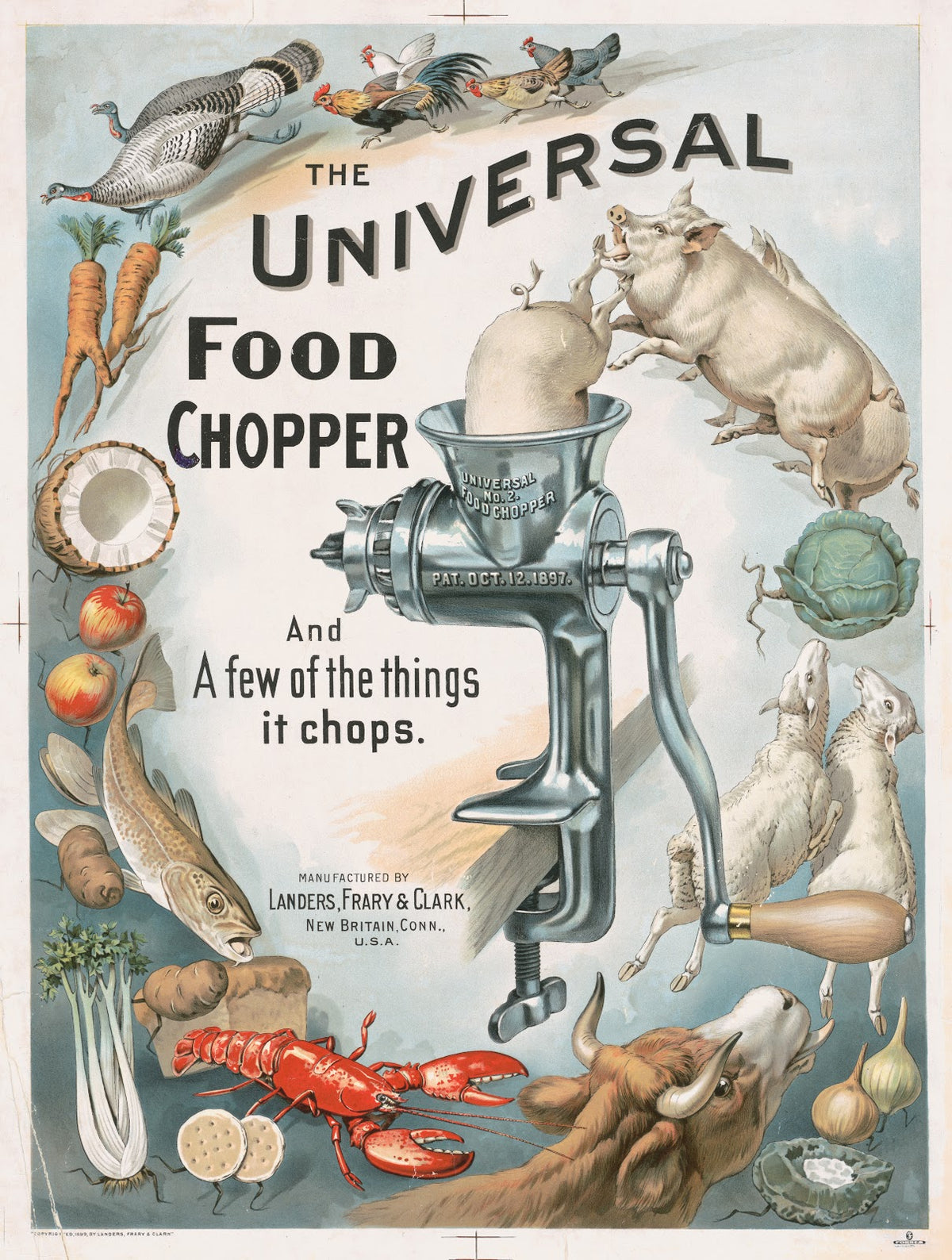 The universal food chopper and a few of the things it chops 1899