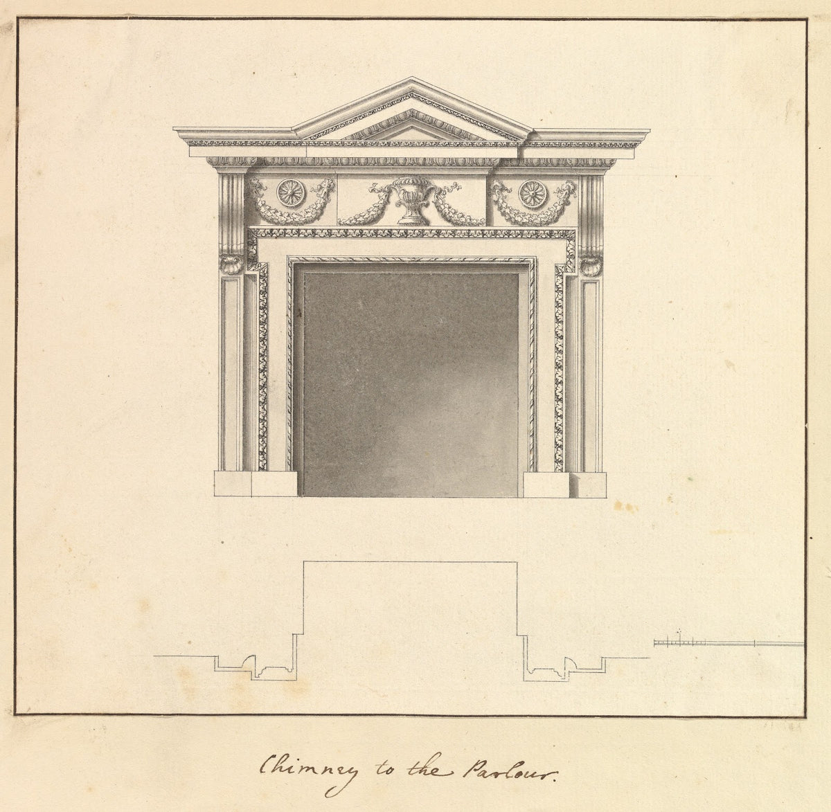 Chimney to the Parlour Houghton Hall Norfolk 1735