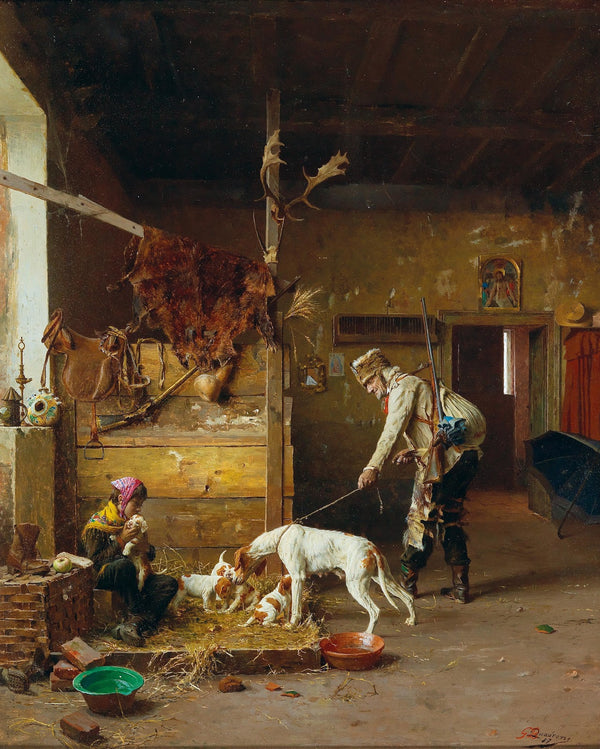 Off to the hunt mattinata di caccia 1887