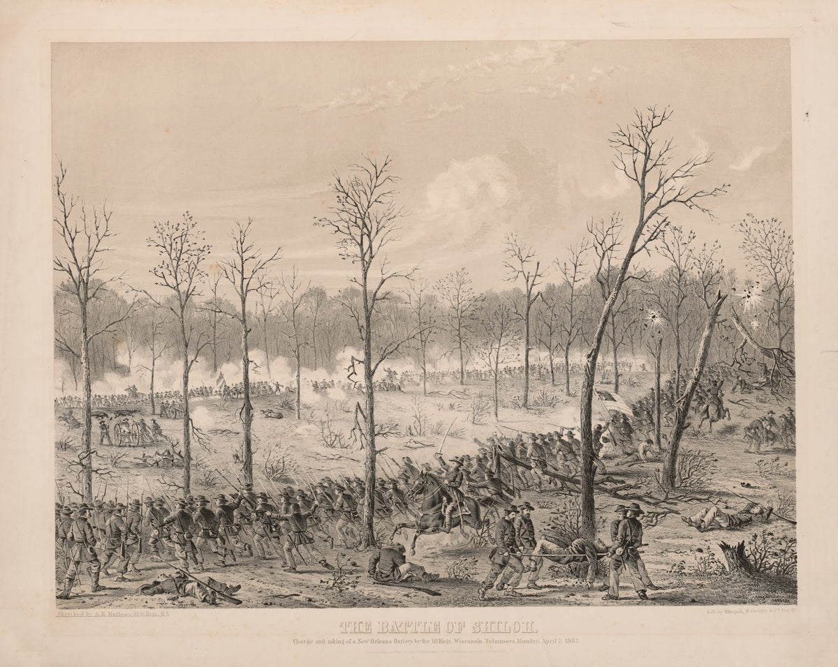 The Battle of Shiloh Charge and taking of a New Orleans battery by the 14th Regt